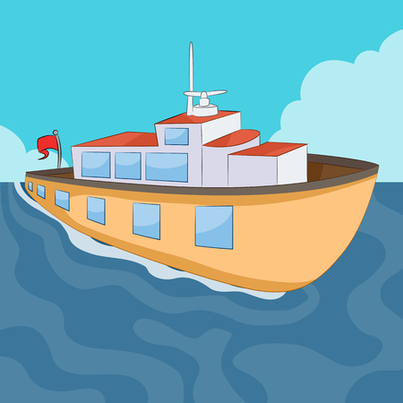 An image of a ferry boat.のイラスト素材