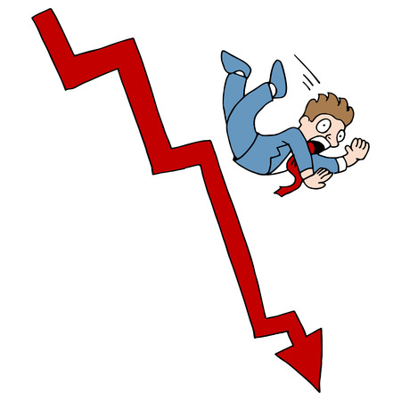 An image of a falling stock market.のイラスト素材