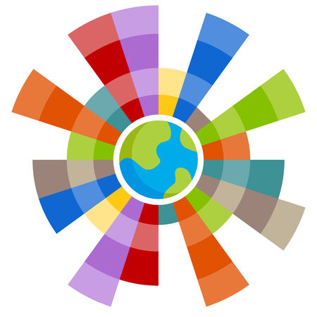 An image of a global chart.のイラスト素材