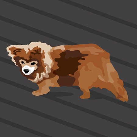 An image of a small brown dog.のイラスト素材
