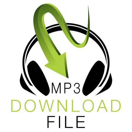 An image of an MP3 music download icon.のイラスト素材