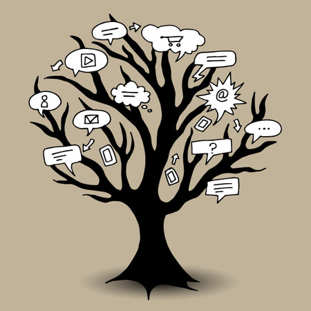 An image of a communication tree.のイラスト素材