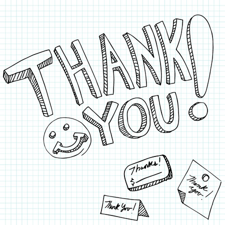An image of thank you messages.のイラスト素材