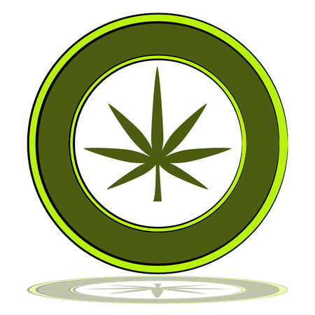 An image of a symbol for medical marijuana.のイラスト素材