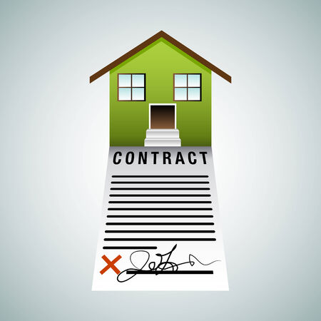 An image of a housing contract.のイラスト素材