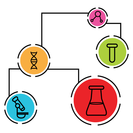An image of a science data chart.のイラスト素材
