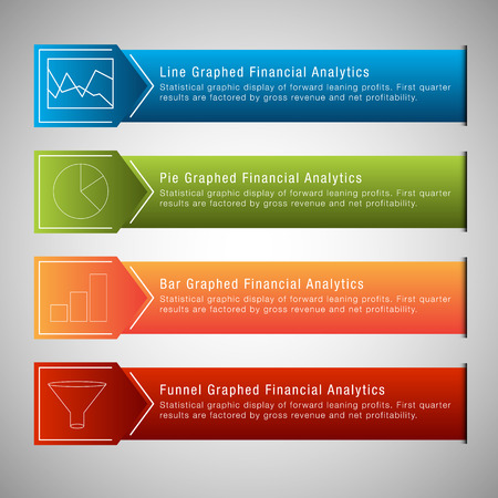 An image of a financial menu set.のイラスト素材