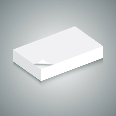 An image of of 3d stack of blank paper.のイラスト素材