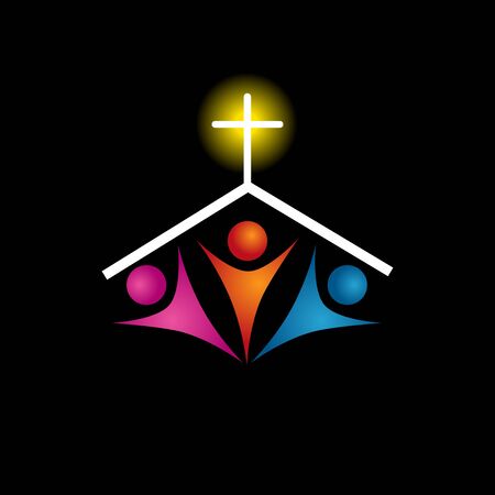 An image of a Christian family icon.のイラスト素材