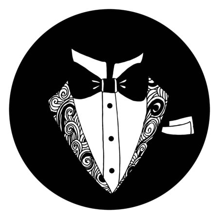 An image of a tuxedo icon.のイラスト素材
