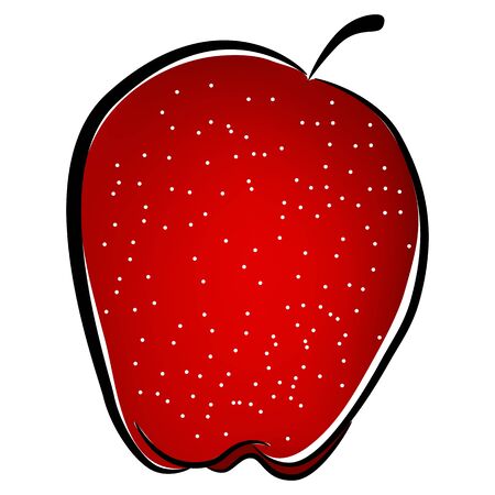 A image of an abstract red apple.のイラスト素材
