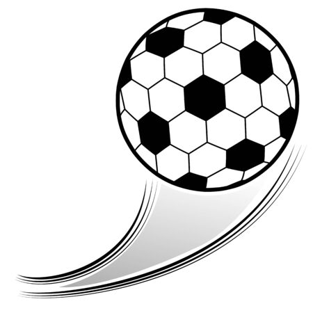 An image of a soccer ball in the air.のイラスト素材