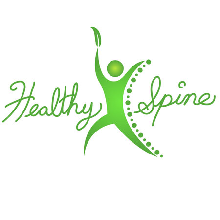 An image of a healthy spine background icon.のイラスト素材