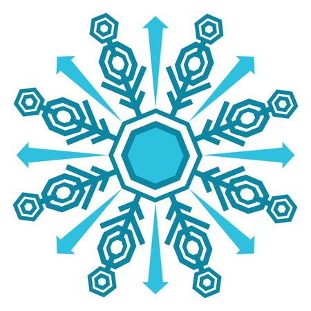 An image of a winter snowflake icon.のイラスト素材