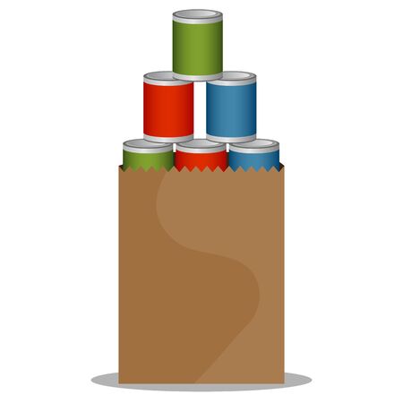 An image of a Canned Food Drive bag.のイラスト素材