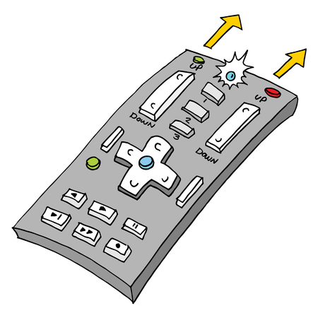 An image of a retro remote controlのイラスト素材