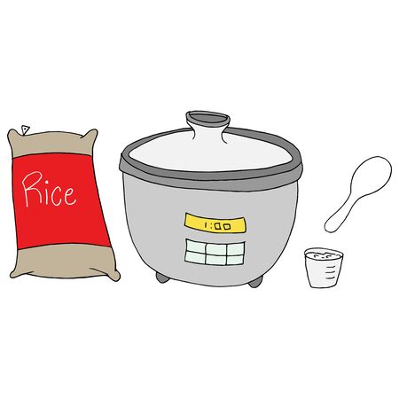 An image of a  rice cooker maker.のイラスト素材