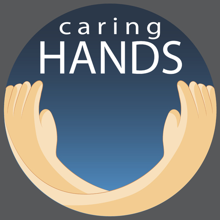 An image of a caring hands symbol.のイラスト素材