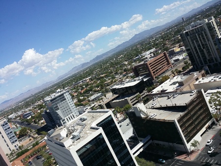 An image of Downtown Las Vegas buildings.の写真素材