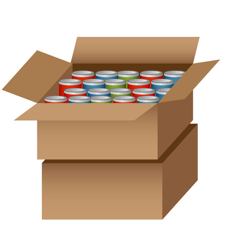 An image of a Canned Food Drive bag.のイラスト素材