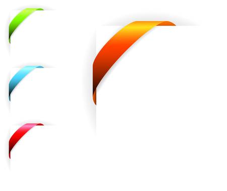 colorful corner ribbons without textのイラスト素材