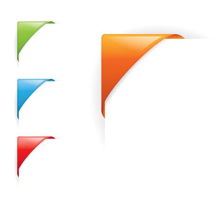 colorful corner ribbons without textのイラスト素材