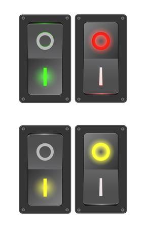 illustration of switches (ON/OFF)のイラスト素材