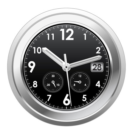 Vector illustration of silver clockのイラスト素材