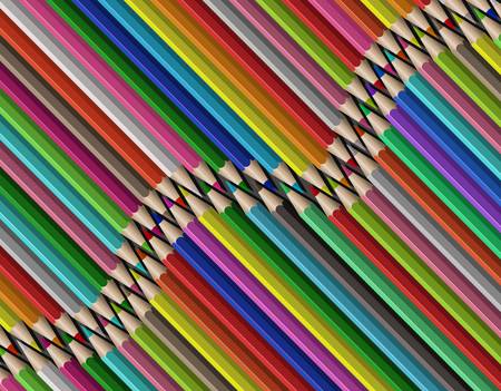 Illustration of color pencils backgroundのイラスト素材