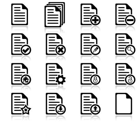 Set of file management and administration iconsのイラスト素材