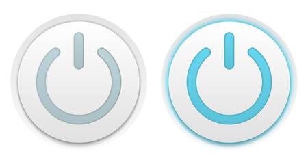 Vector illustration of two power buttonsのイラスト素材