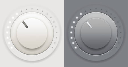 Vector illustration of two plastic volume knobのイラスト素材