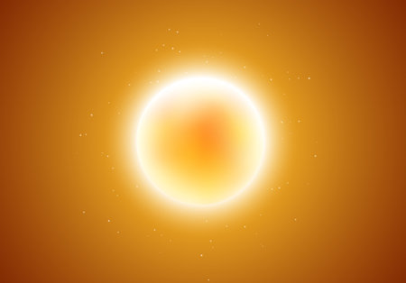Vector illustration of sun burning in spaceのイラスト素材