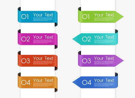 Set of ribbons and labelsのイラスト素材