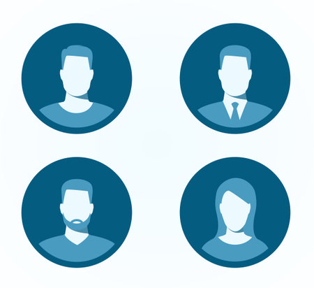 Set of profile iconsのイラスト素材