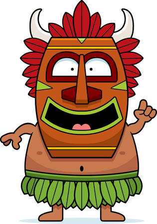 A cartoon illustration of a witch doctor with an idea.のイラスト素材