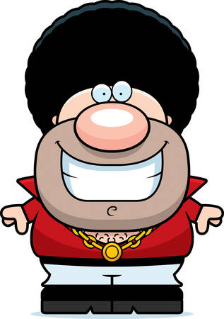 A cartoon illustration of a disco guy smiling.のイラスト素材