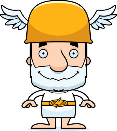 A cartoon Hermes man smiling.のイラスト素材