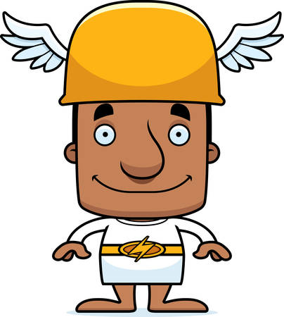 A cartoon Hermes man smiling.のイラスト素材