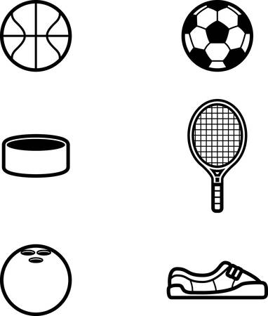 Icon designs and illustrations with a sports theme.のイラスト素材