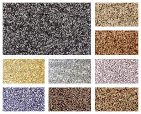 color variations of different types of carpets and floor coveringsの写真素材