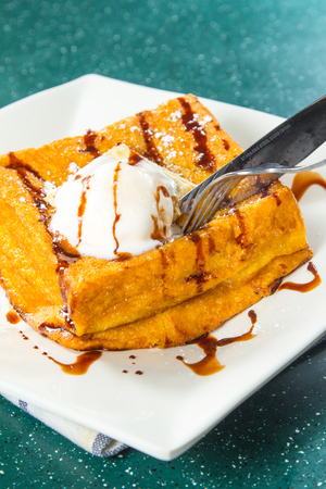 A photo of Ice-cream toastの写真素材