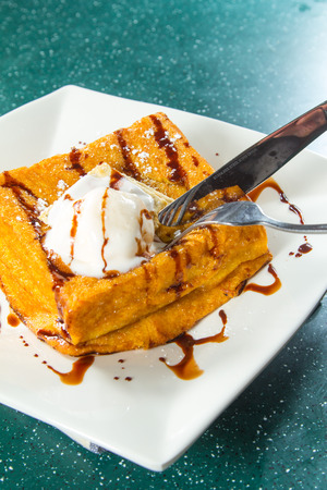 A photo of Ice-cream toastの写真素材