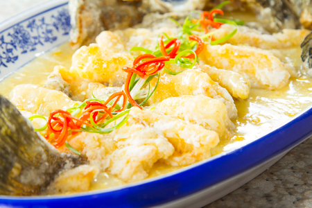 A photo of deep fried fishの写真素材