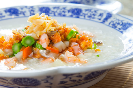 A photo of seafood congeeの写真素材