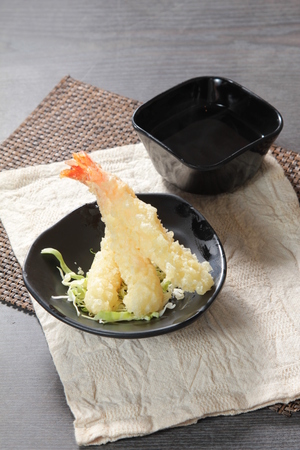 A photo of prawn tempuraの写真素材