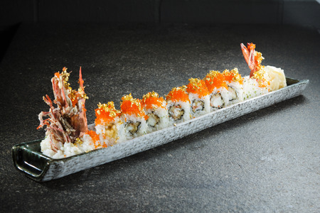 A cuisine photo of sushi rollの写真素材