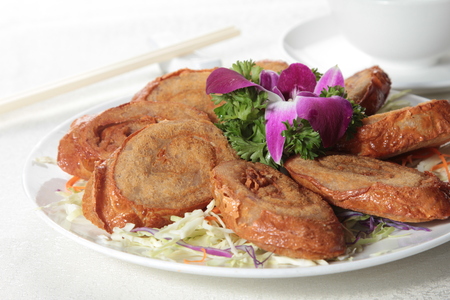 A cuisine photo of fried sausageの写真素材