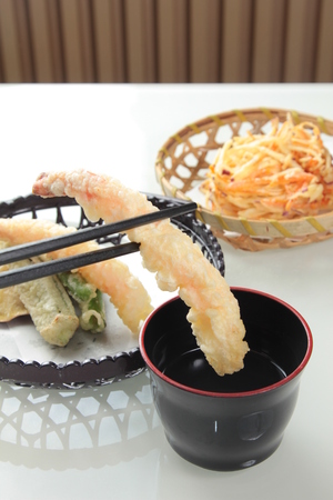 A cuisine photo of tempura crabの写真素材