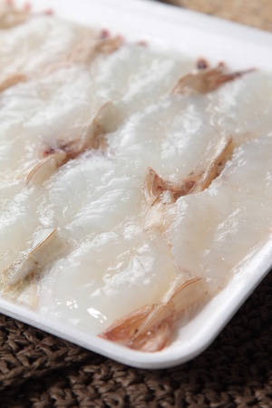 A cuisine photo of raw shrimpの写真素材